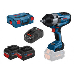 BOULONNEUSE À CHOC 18V BOSCH GDS 18V-1000 - 2 BATTERIES PROCORE 8AH - CHARGEUR - COFFRET L-BOXX 136 BOULONNEUSE À CHOC 18V BOSCH GDS 18V-1000 - 2 BATTERIES PROCORE 8AH - CHARGEUR - COFFRET L-BOXX 136