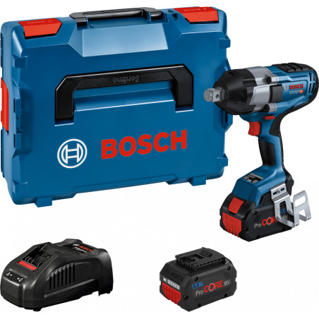 BOULONNEUSE À CHOC 18V BOSCH GDS 18V-1050H - 2 BATTERIES PROCORE 5,5AH - CHARGEUR - COFFRET L-BOXX
