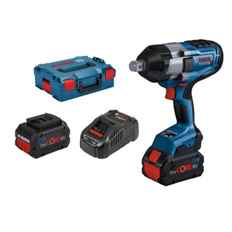 BOULONNEUSE À CHOC 18V BOSCH GDS 18V-1050H - 2 BATTERIES PROCORE 8AH - CHARGEUR - COFFRET L-BOXX