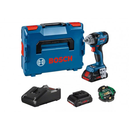 BOULONNEUSE À CHOC 18V BOSCH GDS 18V-330 HC - 2 BATTERIES 4AH - CHARGEUR - COFFRET L-BOXX