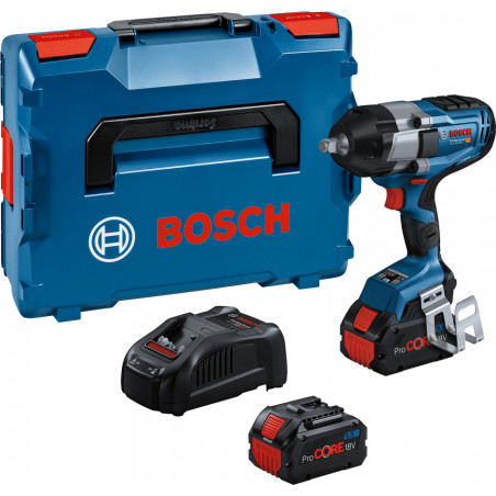 BOULONNEUSE À CHOC 18V BOSCH GDS18V-1000 - 2 BATTERIES PROCORE 5,5AH - CHARGEUR - COFFRET L-BOXX