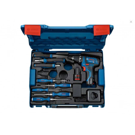 PERCEUSE-VISSEUSE 12V BOSCH GSR 12V-15 - 2 BATTERIES 2AH - CHARGEUR - COFFRET L-BOXX