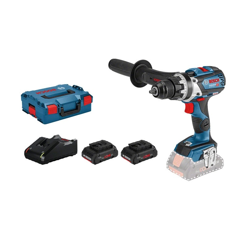 PERCEUSE-VISSEUSE 18V BOSCH GSR 18V-110 C - 2 BATTERIES PROCORE 4AH - CHARGEUR - COFFRET L-BOXX