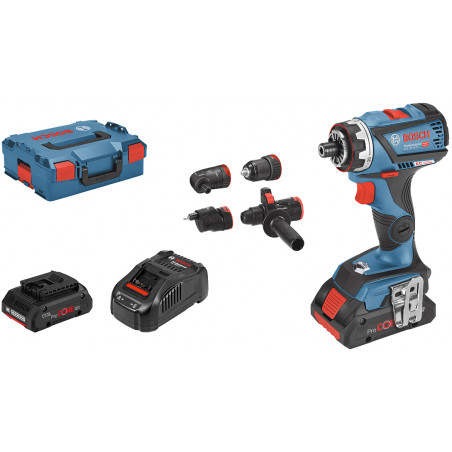 PERCEUSE-VISSEUSE 18V BOSCH GSR 18V-60 FC - 2 BATTERIES PROCORE 4AH - CHARGEUR GAL - COFFRET L-BOXX