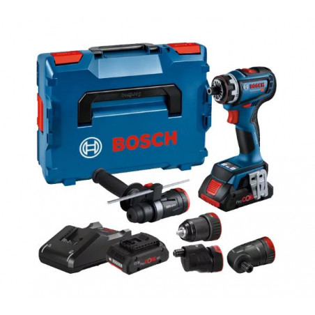 PERCEUSE-VISSEUSE 18V BOSCH GSR 18V-90 FC - 2 BATTERIES 4AH PROCORE - CHARGEUR - COFFRET L-BOXX 136