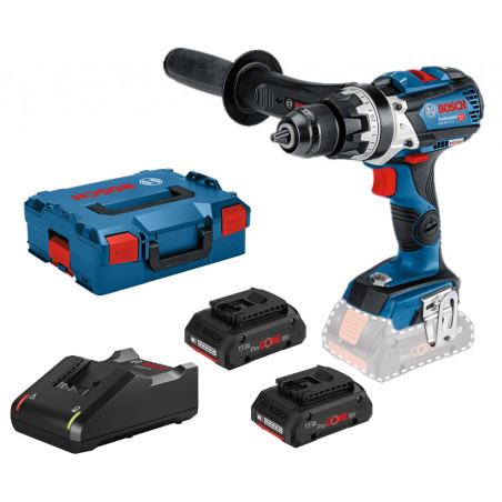PERCEUSE-VISSEUSE À PERCUSSION 18V BOSCH GSB 18V-110 C - 2 BATTERIES PROCORE 4AH - CHARGEUR