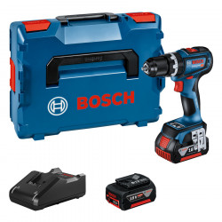 PERCEUSE-VISSEUSE À PERCUSSION 18V BOSCH GSB 18V-90 C - 2 BATTERIES 5AH - CHARGEUR - COFFRET L-BOXX PERCEUSE-VISSEUSE À PERCUSSION 18V BOSCH GSB 18V-90 C - 2 BATTERIES 5AH - CHARGEUR - COFFRET L-BOXX