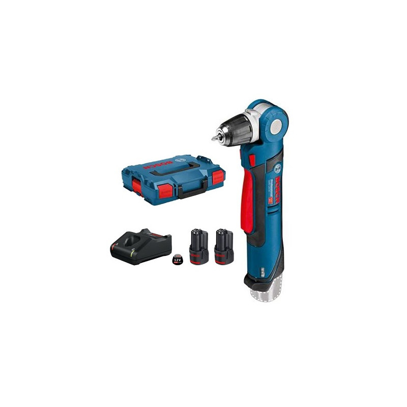 PERCEUSE-VISSEUSE D'ANGLE 12V BOSCH GWB 12V-10 - 2 BATTERIES 3AH - CHARGEUR - COFFRET L-BOXX