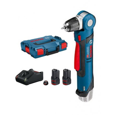 PERCEUSE-VISSEUSE D'ANGLE 12V BOSCH GWB 12V-10 - 2 BATTERIES 3AH - CHARGEUR - COFFRET L-BOXX