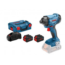 VISSEUSE À CHOC 18V BOSCH GDR 18V-160 - 2 BATTERIES PROCORE 8 AH - CHARGEUR - COFFRET L-BOXX VISSEUSE À CHOC 18V BOSCH GDR 18V-160 - 2 BATTERIES PROCORE 8 AH - CHARGEUR - COFFRET L-BOXX