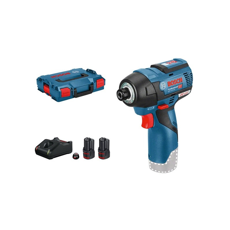 VISSEUSE À CHOCS 12V BOSCH GDR 12V-110 - 2 BATTERIES 3AH - CHARGEUR - COFFRET L-BOXX