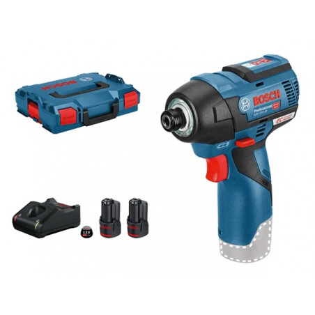 VISSEUSE À CHOCS 12V BOSCH GDR 12V-110 - 2 BATTERIES 3AH - CHARGEUR - COFFRET L-BOXX