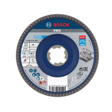 PLATEAU À LAMELLES X-LOCK BOSCH X571 POUR MÉTAL