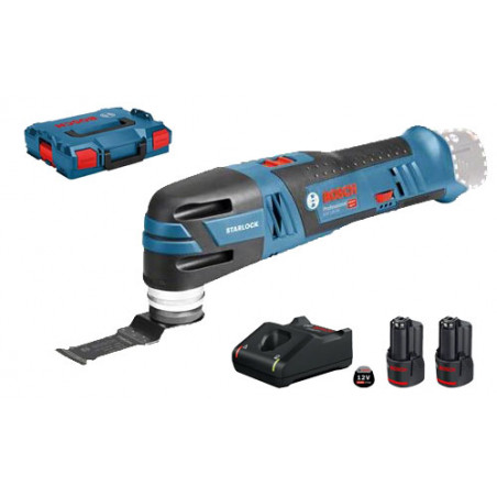 DÉCOUPEUR-PONCEUR 12V BOSCH GOP 12V-28 - 2 BATTERIES 3AH - CHARGEUR - COFFRET L-BOXX
