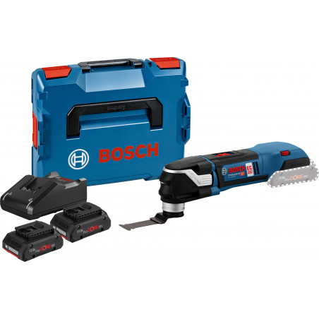 DÉCOUPEUR-PONCEUR 18V BOSCH GOP 18V-28 - 2 BATTERIES PROCORE 4AH - CHARGEUR GAL 18V-40 - COFFRET L-BOXX