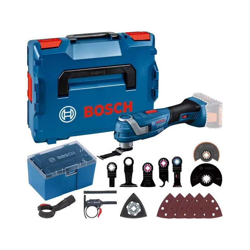 OUTIL OSCILLANT 18V BOSCH GOP 18V-34 - KIT D'ACCESSOIRES - COFFRET L-BOXX (SANS BATTERIE NI CHARGEUR)