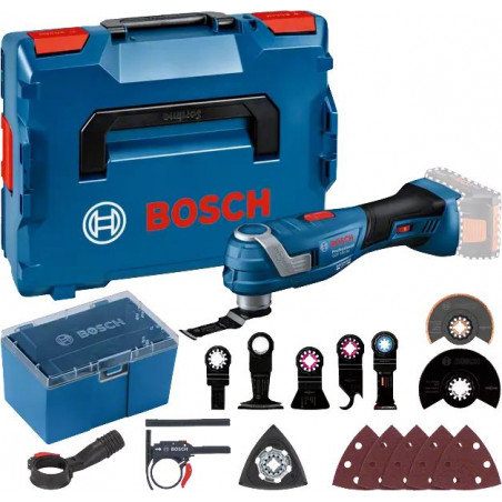 OUTIL OSCILLANT 18V BOSCH GOP 18V-34 - KIT D'ACCESSOIRES - COFFRET L-BOXX (SANS BATTERIE NI CHARGEUR)