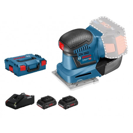 PONCEUSE VIBRANTE 18V BOSCH GSS 18V-10 - 2 BATTERIES PROCORE18V 4.0AH - CHARGEUR GAL 18V-40 - COFFRET L-BOXX