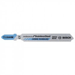 LAME DE SCIE SAUTEUSE BOSCH T 118 AHM POUR ACIER INOXYDABLE