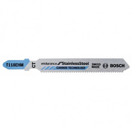 LAME DE SCIE SAUTEUSE BOSCH T 118 EHM POUR ACIER INOXYDABLE