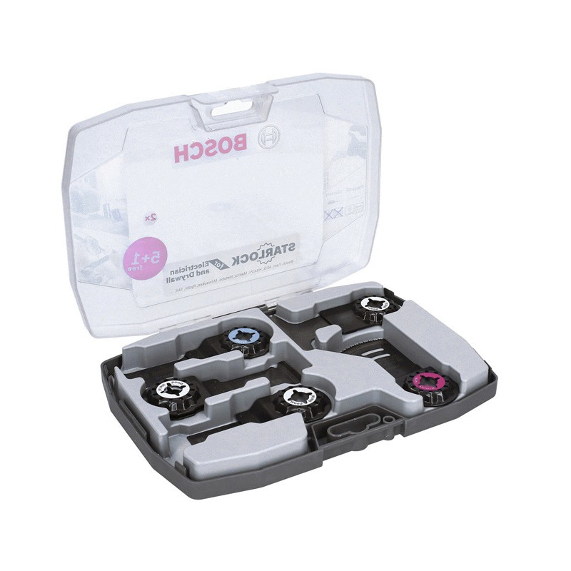 COFFRET 6 LAMES STARLOCK BOSCH POUR ÉLECTRICIEN ET PLAQUISTE BOIS/MÉTAL