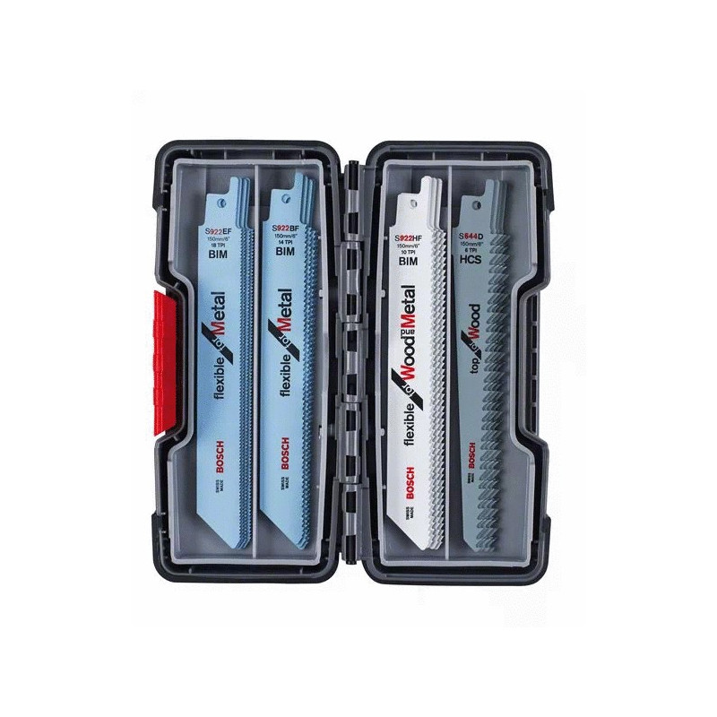 COFFRET DE 20 LAMES DE SCIE SABRE BOSCH À MÉTAUX ET À BOIS TOUGH BOX - 2607010902