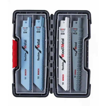 COFFRET DE 20 LAMES DE SCIE SABRE BOSCH À MÉTAUX ET À BOIS TOUGH BOX - 2607010902