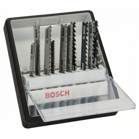 ENSEMBLE DE 10 LAMES DE SCIE SAUTEUSE BOSCH WOOD EXPERT, ROBUST LINE