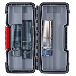 ENSEMBLE DE 30 LAMES DE SCIE SAUTEUSE BOSCH POUR BOIS ET MÉTAL, BOÎTE ROBUSTE ENSEMBLE DE 30 LAMES DE SCIE SAUTEUSE BOSCH POUR BOIS ET MÉTAL, BOÎTE ROBUSTE