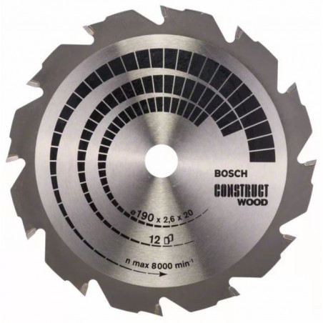LAME DE SCIE CIRCULAIRE BOSCH CONSTRUCT WOOD PRO