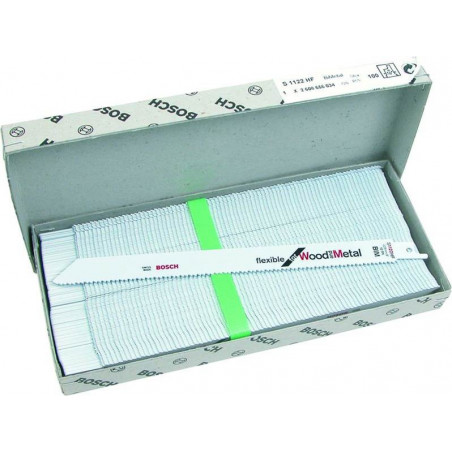 LAME DE SCIE SABRE BOSCH S1122 HF FLEXIBLE POUR BOIS ET MÉTAL PALLETTE