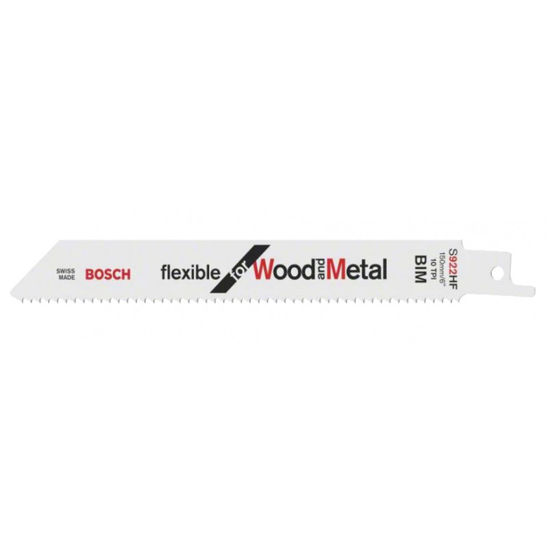 LAME DE SCIE SABRE BOSCH S922HF POUR BOIS ET MÉTAL, FLEXIBLE