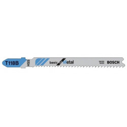 LAMES DE SCIE SAUTEUSE BOSCH T 118 B POUR MÉTAL - RÉFÉRENCE 2608631014