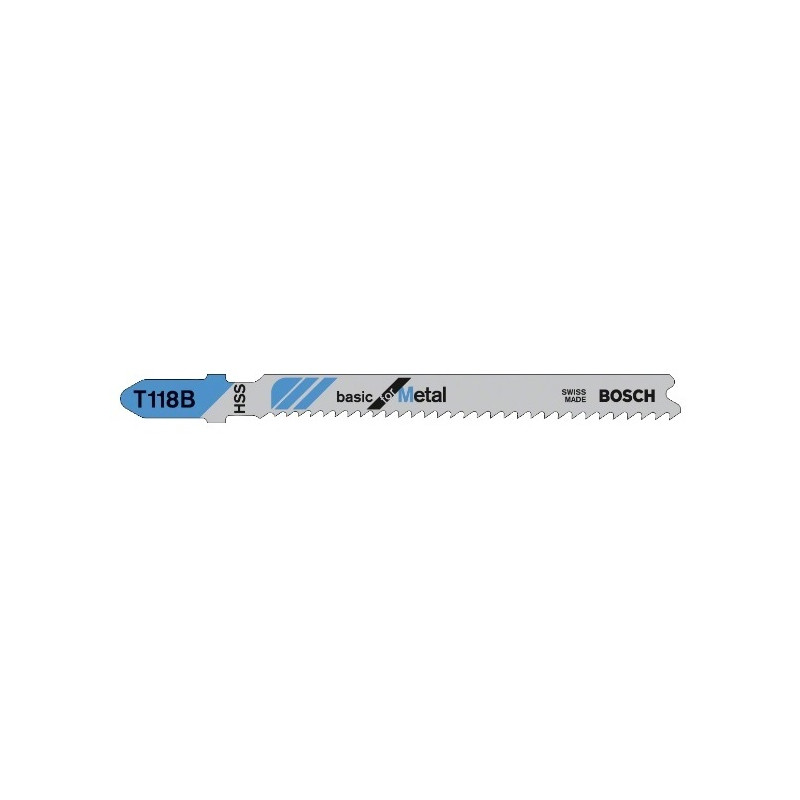LAMES DE SCIE SAUTEUSE BOSCH T 118 B POUR MÉTAL - RÉFÉRENCE 2608631014