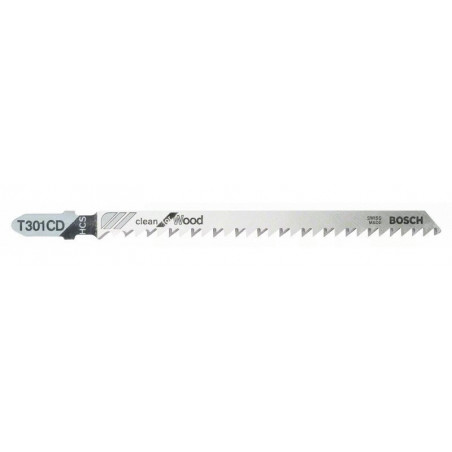 LAMES DE SCIE SAUTEUSE BOSCH T301CD CLEAN FOR WOOD - RÉFÉRENCE 2608637590