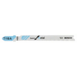 LAMES DE SCIE SAUTEUSE POUR MÉTAL T118A BASIC BOSCH