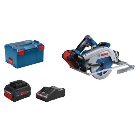 SCIE CIRCULAIRE 18V BOSCH GKS 18V-68 GC - 2 BATTERIES 8 AH PROCORE - CHARGEUR - COFFRET L-BOXX