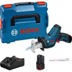 SCIE SABRE 12V BOSCH GSA 12V-14 - 2 BATTERIES 2AH - CHARGEUR - COFFRET L-BOXX SCIE SABRE 12V BOSCH GSA 12V-14 - 2 BATTERIES 2AH - CHARGEUR - COFFRET L-BOXX