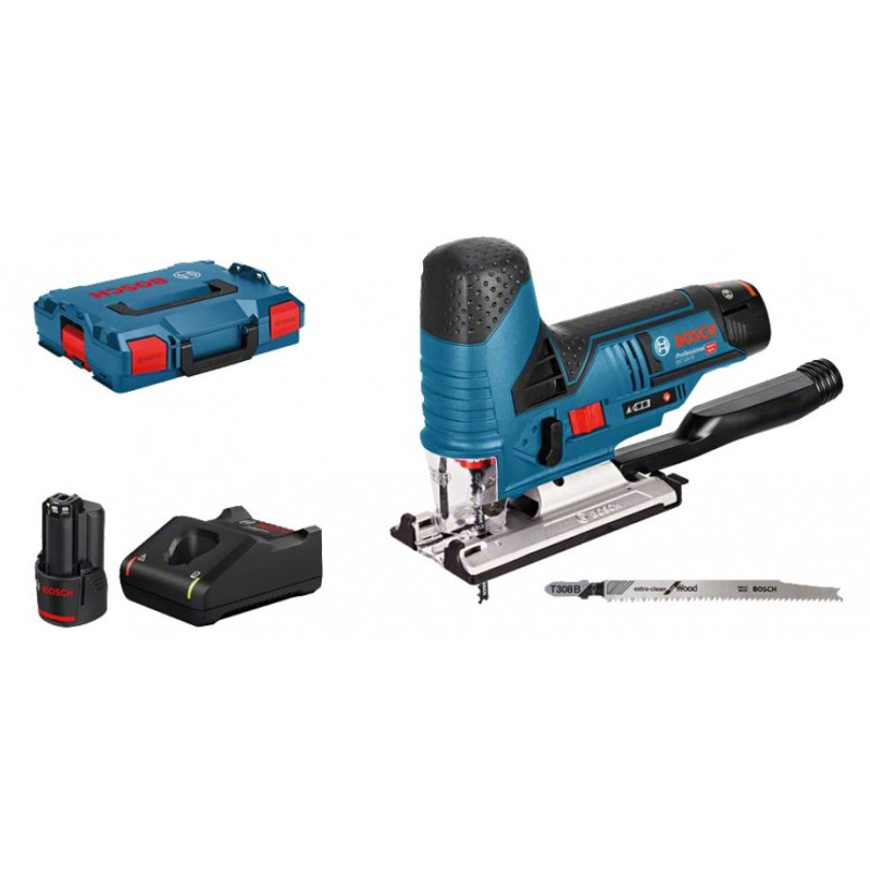 SCIE SAUTEUSE 12V BOSCH GST 12V-70 - 2 BATTERIES 2AH - CHARGEUR - COFFRET L-BOXX