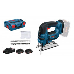 SCIE SAUTEUSE 18V BOSCH GST 18 V-LI B - 2 BATTERIES PROCORE 4AH - CHARGEUR GAL 18V-40 - COFFRET L-BOXX