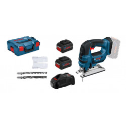 SCIE SAUTEUSE 18V BOSCH GST 18 V-LI B - 2 BATTERIES PROCORE 5,5AH - CHARGEUR - COFFRET L-BOXX