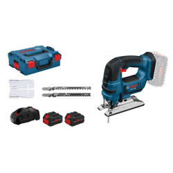 SCIE SAUTEUSE 18V BOSCH GST 18 V-LI B - 2 BATTERIES PROCORE 8AH - CHARGEUR - COFFRET L-BOXX