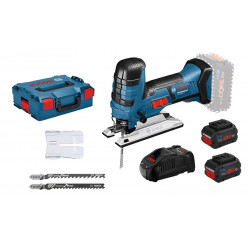 SCIE SAUTEUSE 18V BOSCH GST 18 V-LI S - 2 BATTERIES PROCORE 5,5AH - CHARGEUR - COFFRET L-BOXX