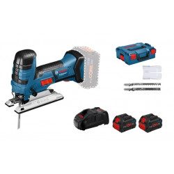 SCIE SAUTEUSE 18V BOSCH GST 18 V-LI S - 2 BATTERIES PROCORE 8AH - CHARGEUR - COFFRET L-BOXX