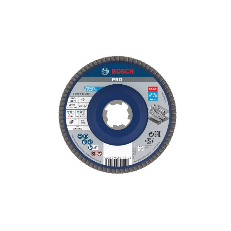 PLATEAU À LAMELLES X-LOCK BOSCH X571 POUR MÉTAL