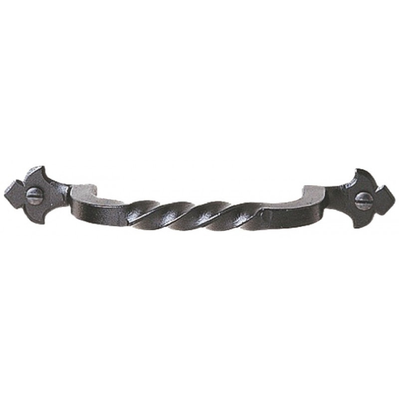 POIGNÉE DE TIRAGE EN FER NOIR BOUVET 160 MM MODÈLE 1226