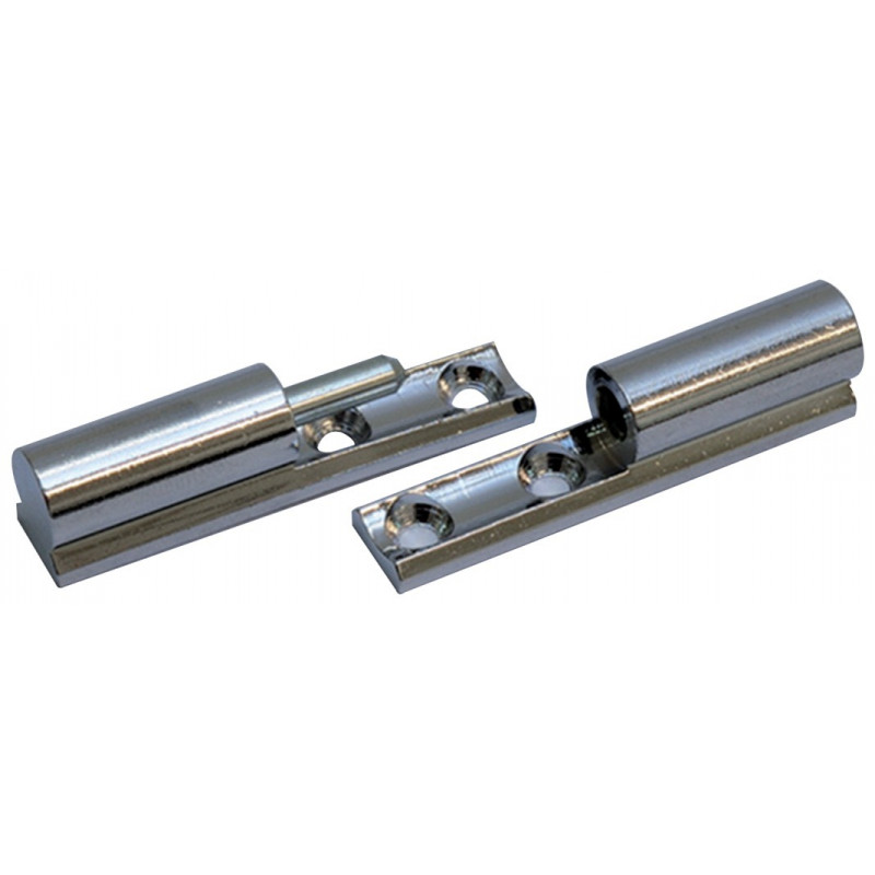 PAUMELLE UNIVERSELLE LAITON CHROMÉ BRILLANT, DIAMÈTRE NŒUD 10 MM