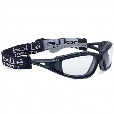 LUNETTES TRACKER INCOLORE AVEC MOUSSE + TRESSE MAINTIEN BOLLÉ SAFETY TRACPSI