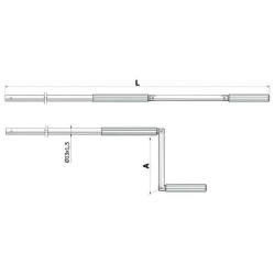 TRINGLE POUR VOLET ROULANT ALU BLANC DIAMÈTRE 13 X 1,5 MM LONGUEUR 1400 MM