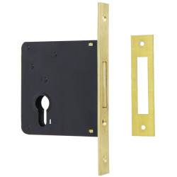 SERRURE À LARDER MONOPOINT CISA, ENTRAXE 85 MM, FINITION LAITON SERRURE À LARDER MONOPOINT CISA, ENTRAXE 85 MM, FINITION LAITON